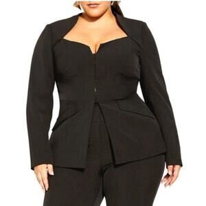 City Chic Black Women's Suit Jacket